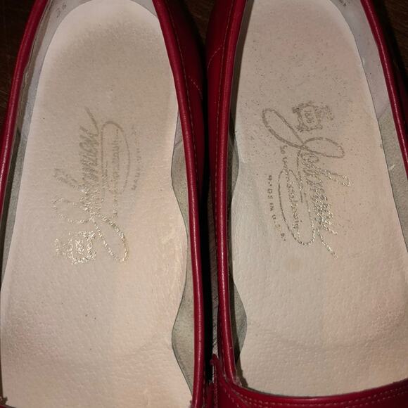 Johansen Preppy Academia Studious Preppy Academia Red Leather Penny Loafers - Picture 5 of 10